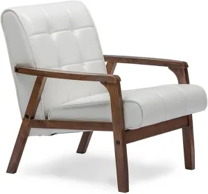 Baxton Studio Mid-Century Masterpieces Club Chair, White (Togo CC-109-545)