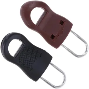 Beatifufu 2Sets Zipper Pulls Multifunctional Replacement Zipper Sliders for Handbags Coats and Luggage Black Resin Repair Parts Total