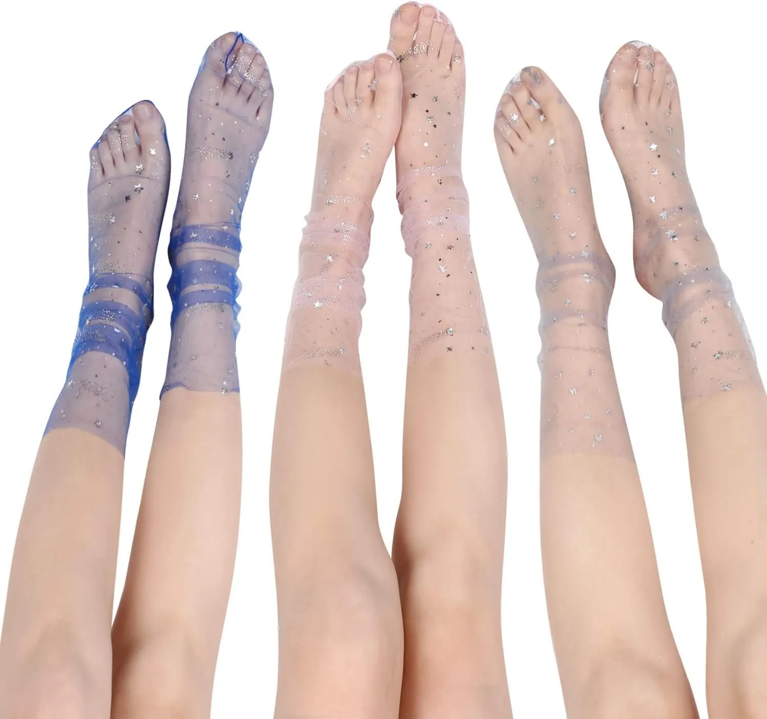 Benefeet Sox Lace Sheer Socks Women Fashion Girls Tulle Socks Novelty Slouch Mesh Socks Ankle Loose Clear Socks Gifts