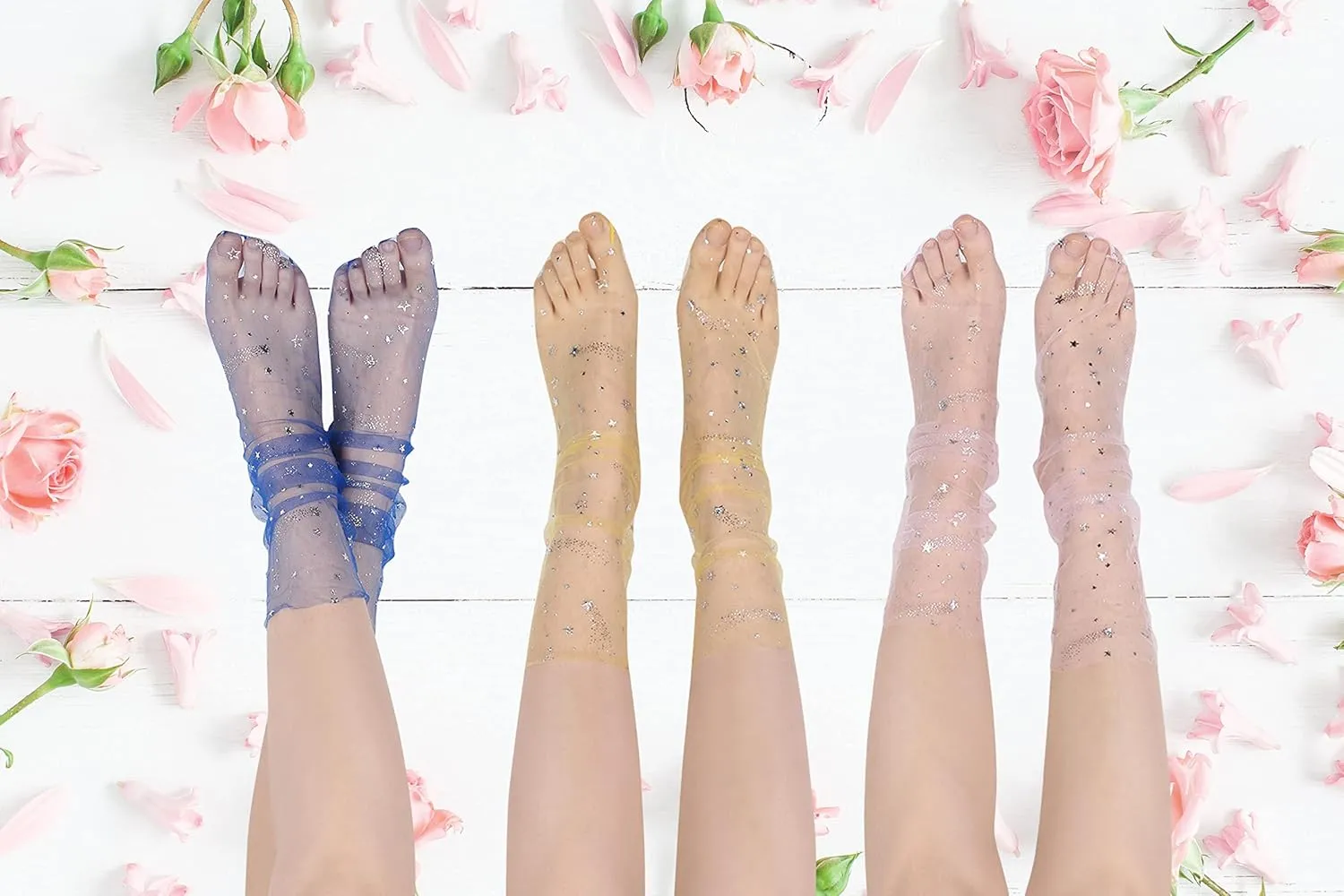 Benefeet Sox Lace Sheer Socks Women Fashion Girls Tulle Socks Novelty Slouch Mesh Socks Ankle Loose Clear Socks Gifts