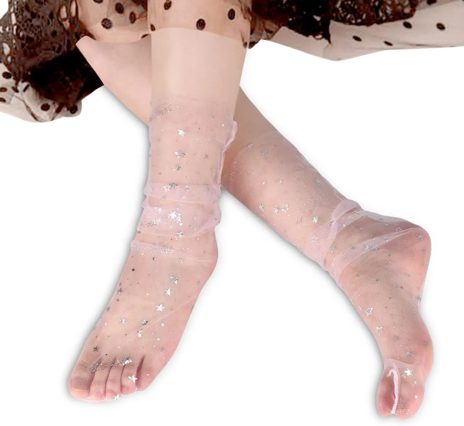 Benefeet Sox Lace Sheer Socks Women Fashion Girls Tulle Socks Novelty Slouch Mesh Socks Ankle Loose Clear Socks Gifts
