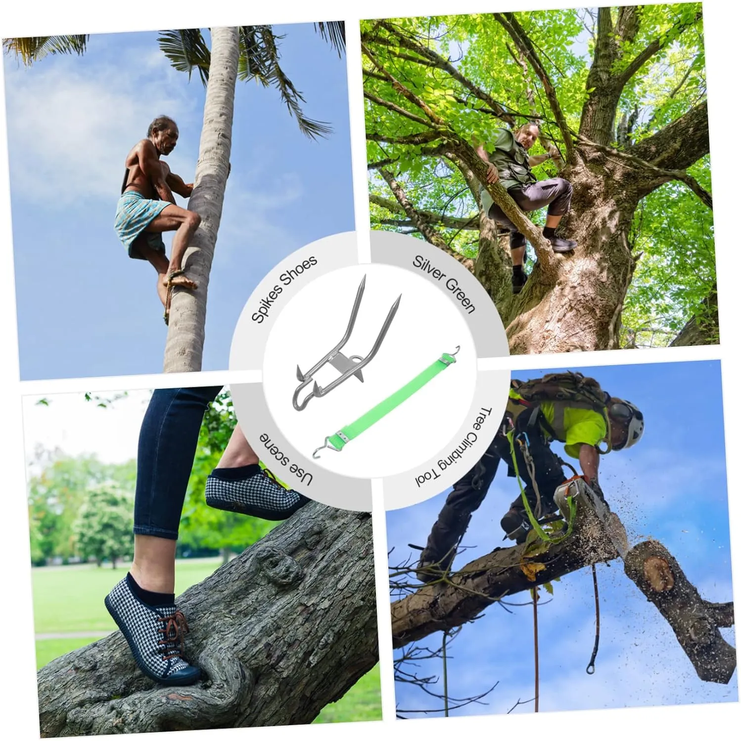 BESPORTBLE 2 Pairs Tree Climbing Shoes Tools Hook Tool Outdoor Tools Tree Climber Set Tree Climbing Tool Cat Paw