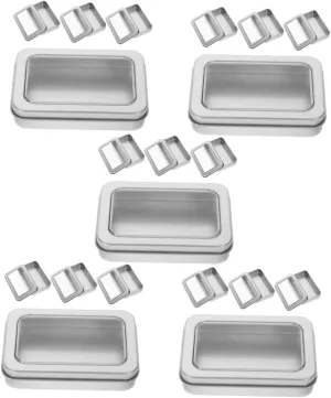 BESTonZON 20pcs Clear Window Trading Card Box Card Storage Organizer for Small Items Easy to Carry with Ample Space and Accessories