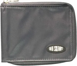 Big Skinny Men's Zippered Bi-Fold Slim Wallet, Holds Up to 25 Cards