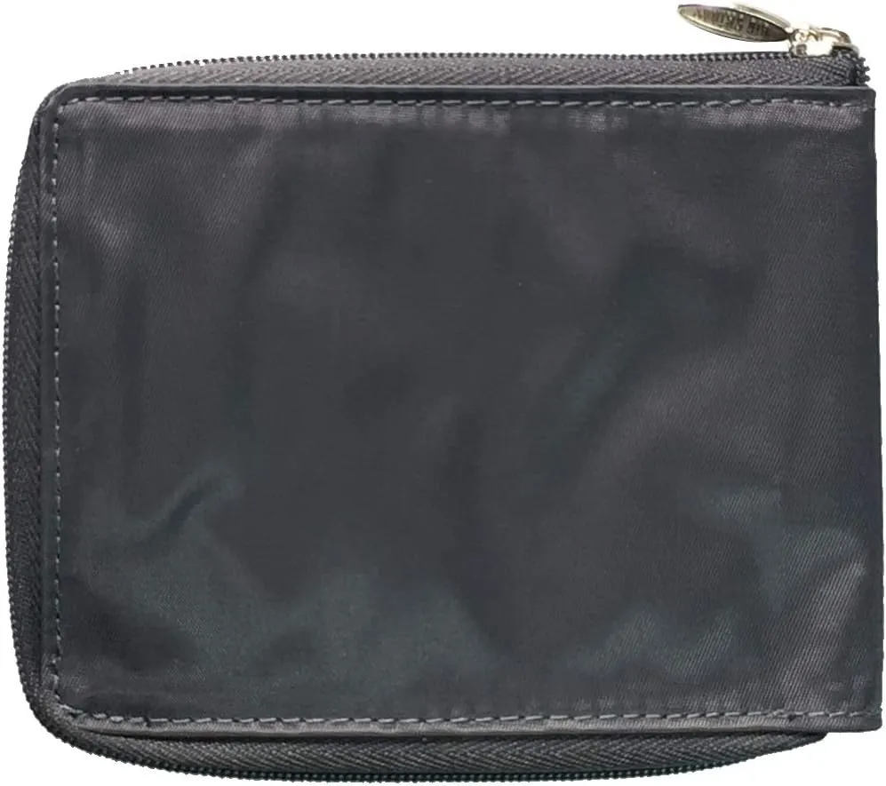 Big Skinny Men's Zippered Bi-Fold Slim Wallet, Holds Up to 25 Cards