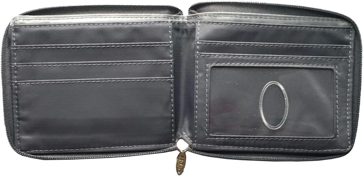 Big Skinny Men's Zippered Bi-Fold Slim Wallet, Holds Up to 25 Cards
