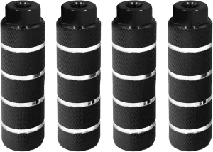 Bike Pegs, Aluminum Alloy Anti-Skid Lead Foot Bicycle Pegs, Strongly-Built BMX Pegs for Mountain Bike Cycling Rear Stunt Pegs Fit 3/8 Inch Axles