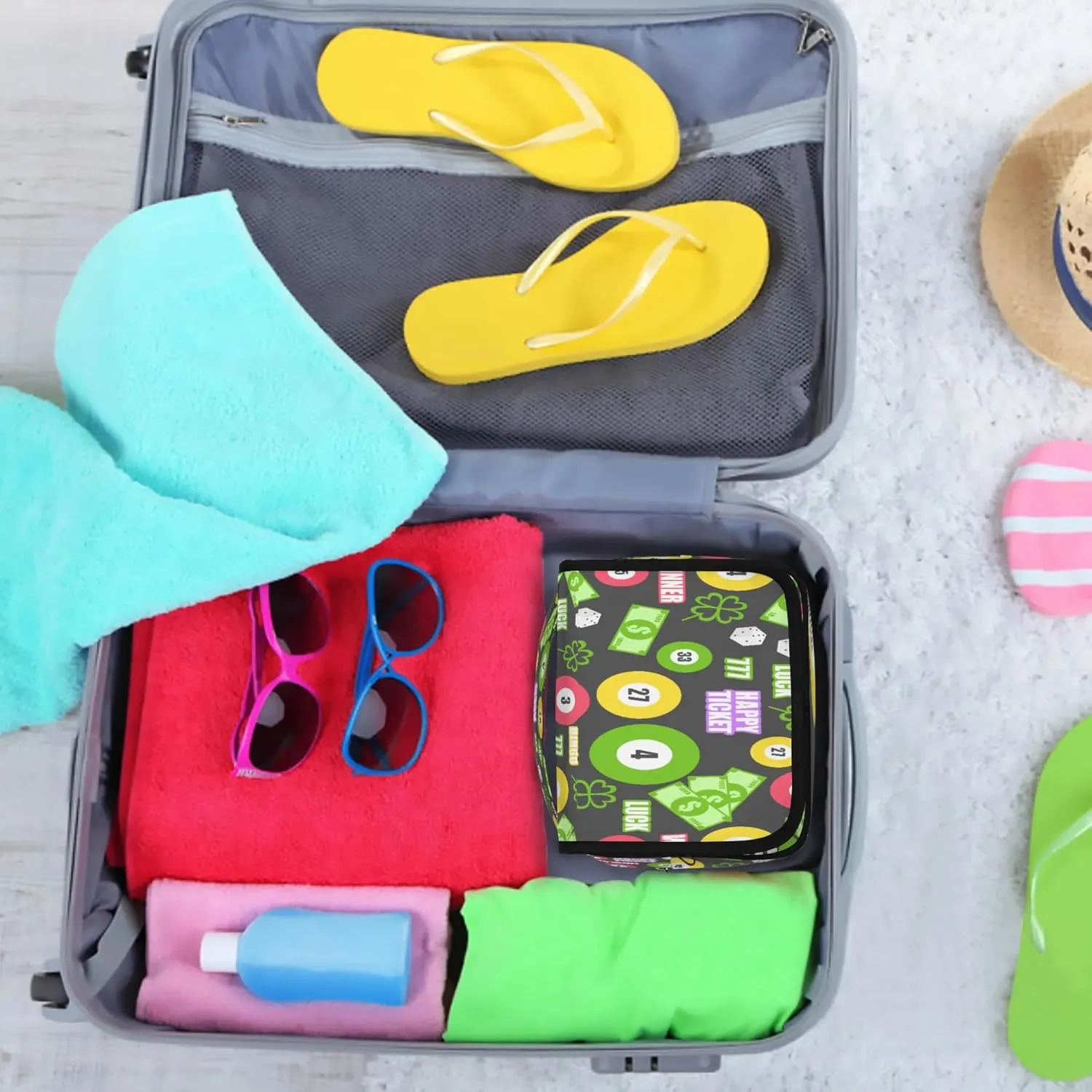 Billiards Sport Hanging Toiletry Bag Waterproof Makeup Cosmetic Bag Travel Bag Organizer for Accessories Shampoo Full Sized Container Travel-Essentials Toiletry Bag