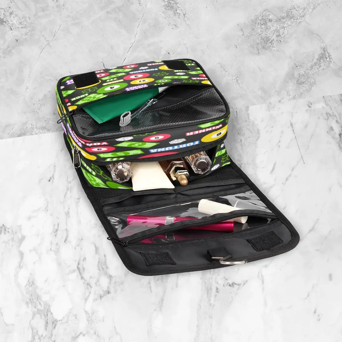 Billiards Sport Hanging Toiletry Bag Waterproof Makeup Cosmetic Bag Travel Bag Organizer for Accessories Shampoo Full Sized Container Travel-Essentials Toiletry Bag