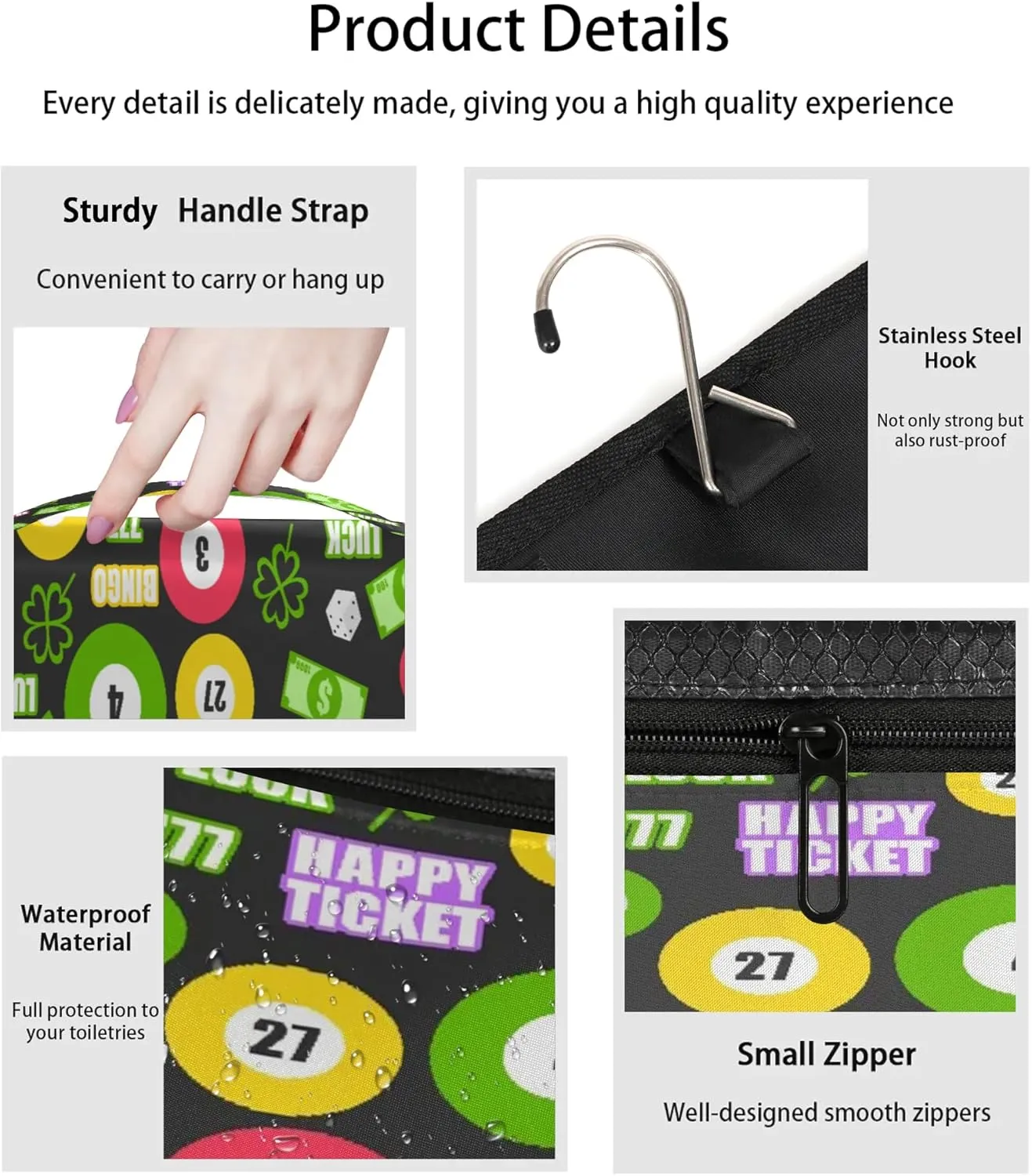 Billiards Sport Hanging Toiletry Bag Waterproof Makeup Cosmetic Bag Travel Bag Organizer for Accessories Shampoo Full Sized Container Travel-Essentials Toiletry Bag