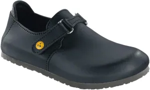 Birkenstock Men's LINZ Shoe Anti-Static/Natural Leather Black Size 42-Narrow Footbed, EUR