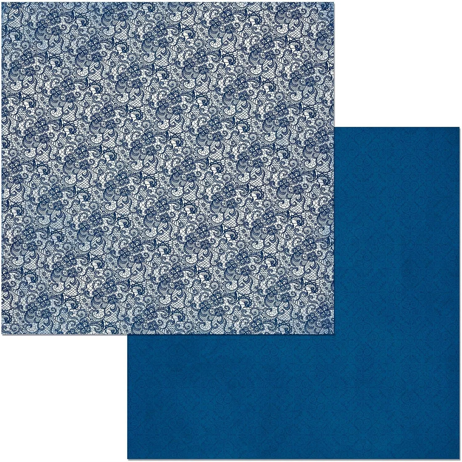 Bo Bunny Dark Denim Lace Paper, Multi