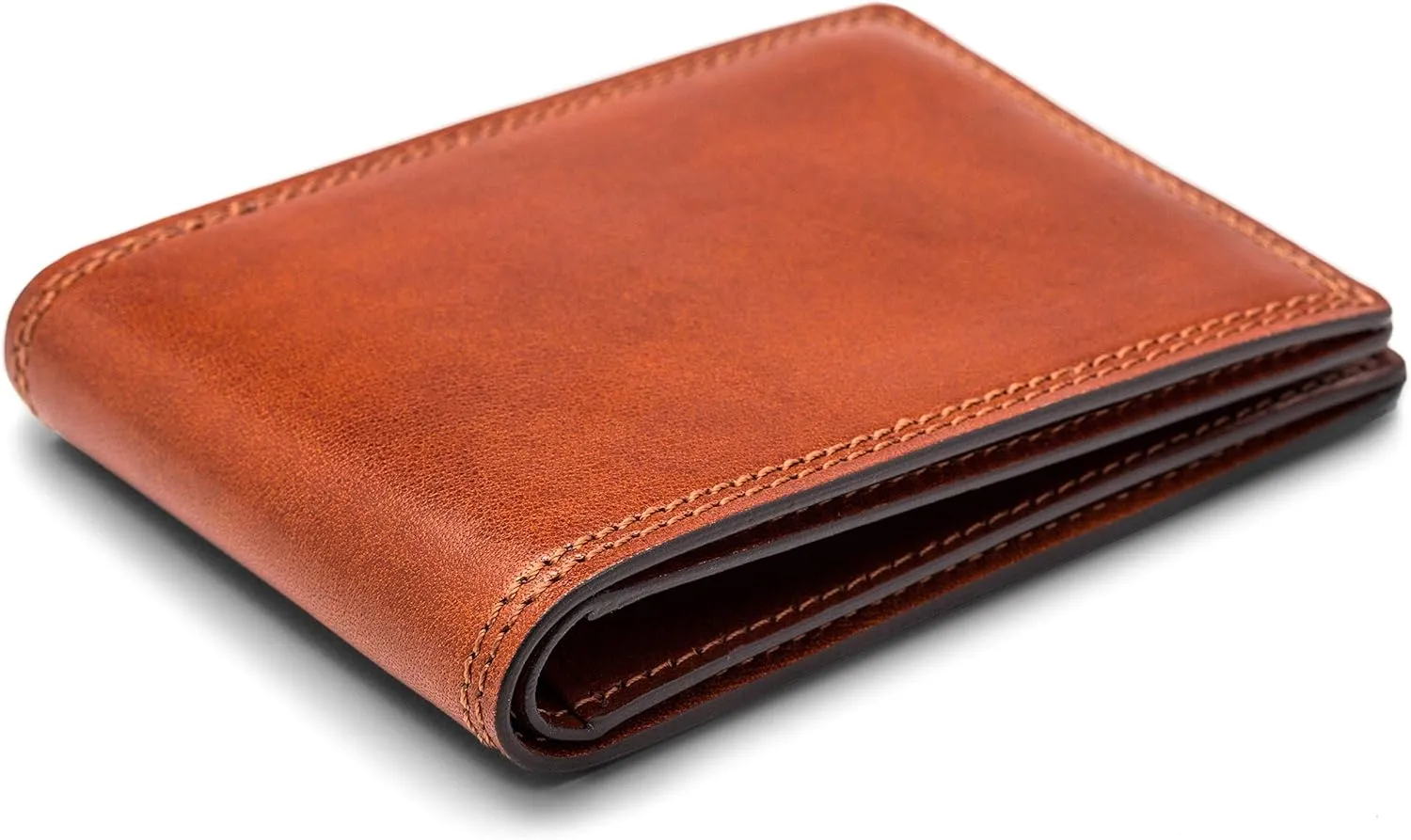 Bosca Men's Wallet, Dolce Small Bifold Wallet, Amber