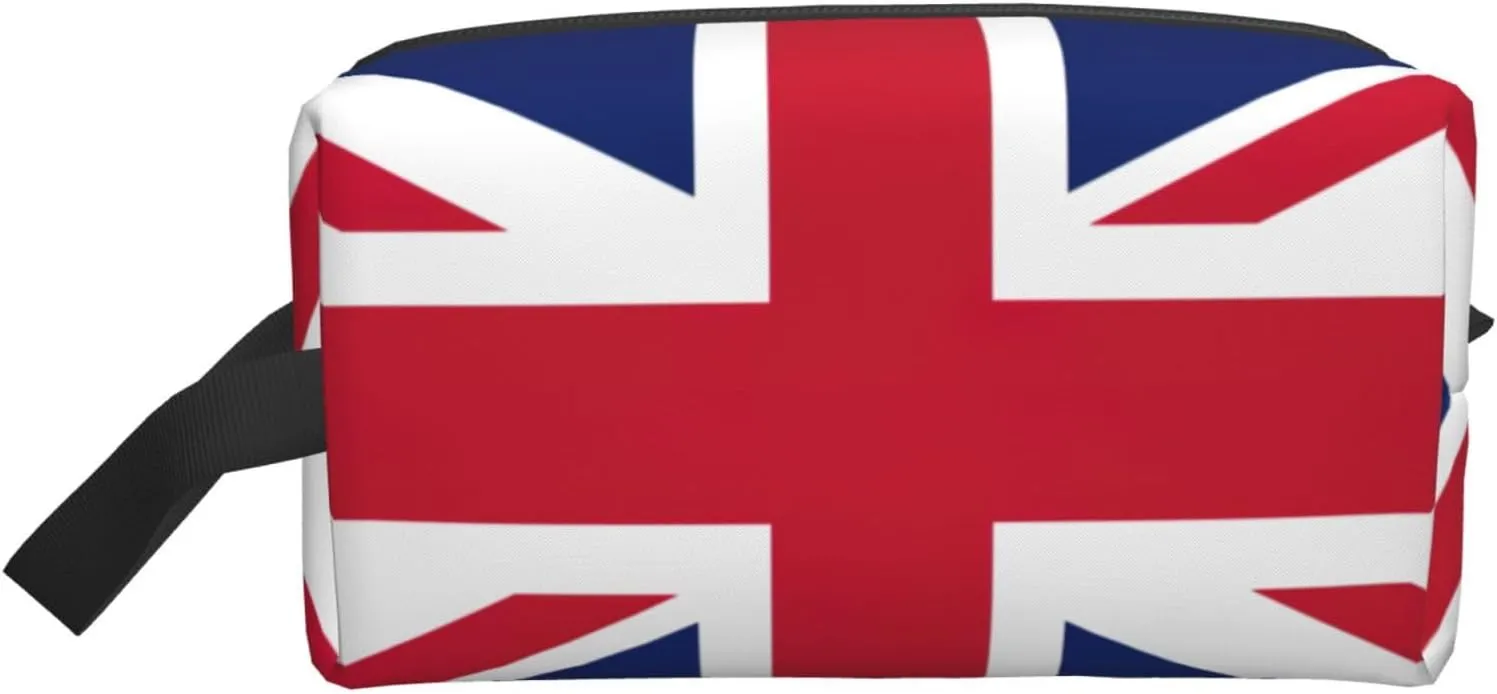 British Flag Print Travel Toiletry Organizer Bag, Cosmetic & Storage Pouch For Travel And Daily Use