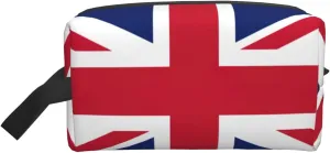 British Flag Print Travel Toiletry Organizer Bag, Cosmetic & Storage Pouch For Travel And Daily Use