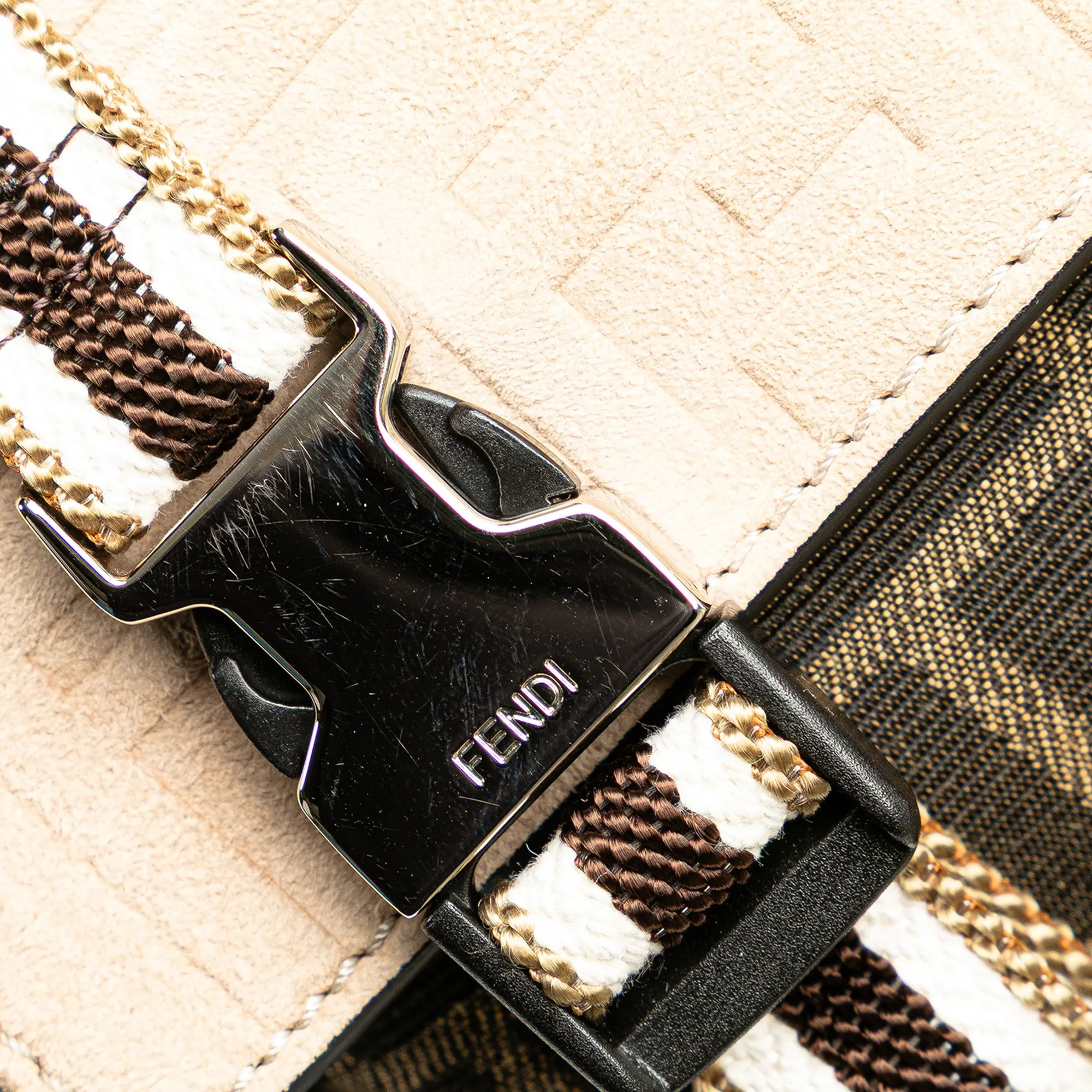 Brown Fendi Zucca Canvas and Nylon Multi Pocket Backpack