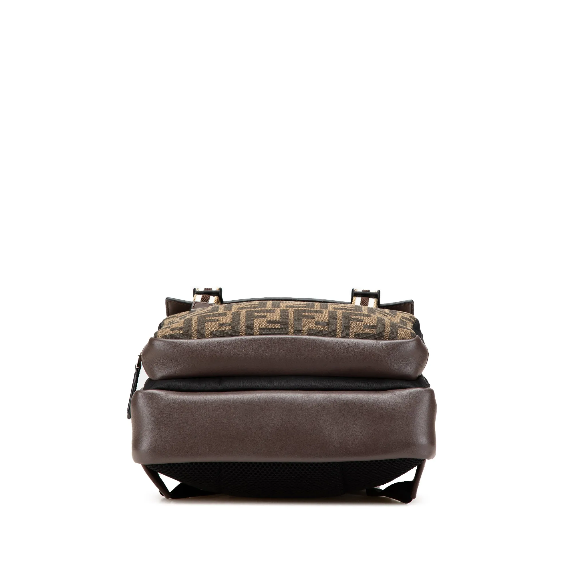 Brown Fendi Zucca Canvas and Nylon Multi Pocket Backpack