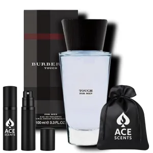 Burbery Touch Cologne for men Eau de Toilette Spray 3.3 oz Bundle with Perfume Atomizer and Velvet Travel Bag