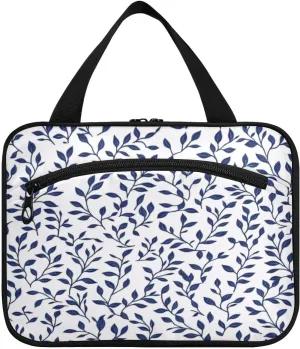 Burbuja Blue Twig Travel Toiletry Bag for Women, Hanging Waterproof Toiletry Bag Cosmetic Organizer for Toiletries Accessories, M