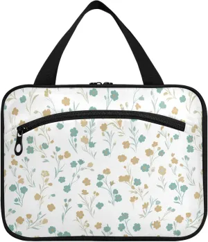 Burbuja Simple Flowers Travel Toiletry Bag for Women, Hanging Waterproof Toiletry Bag Cosmetic Organizer for Toiletries Accessories, M