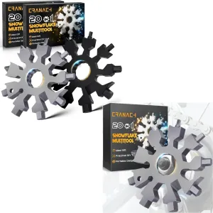 Buy Two Save More - Stocking Stuffers for Men&women Snowflake Multitools - 20 in 1 Multi Tool - 1 Pack   2 Pack