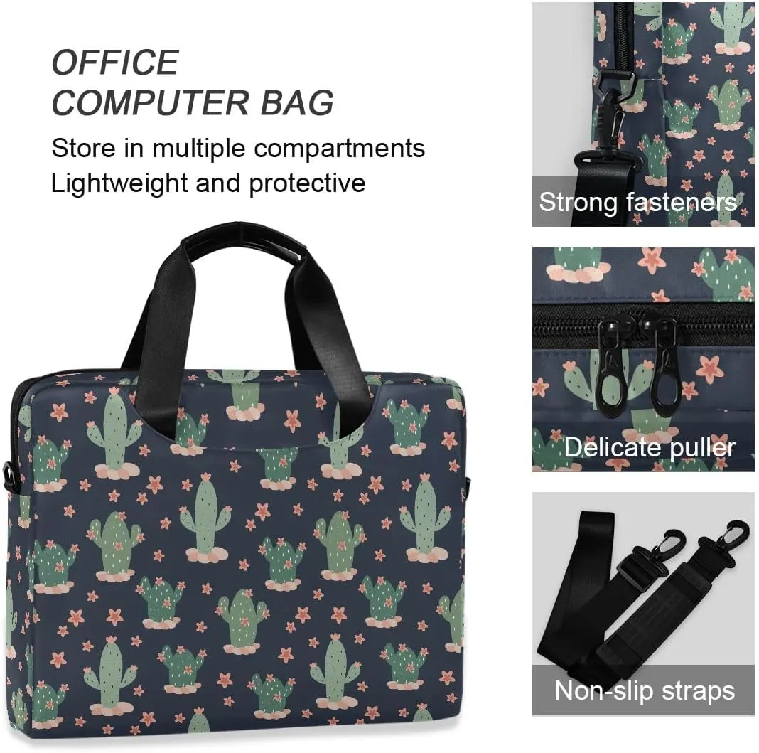 Cactus Navy BlueDesign Laptop Bag Business Professional Travel Slim Commuter Briefcase for 16 Inch Laptop