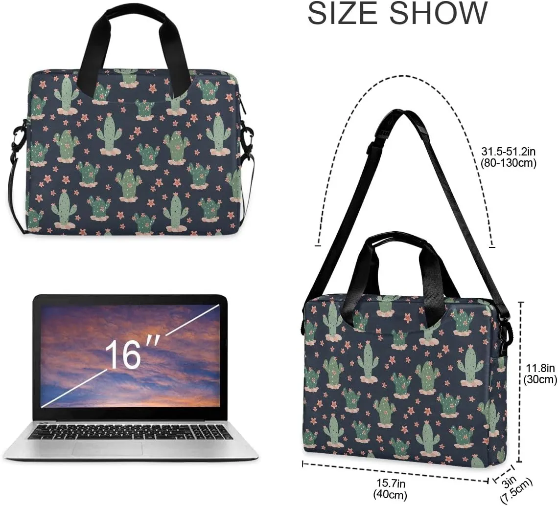 Cactus Navy BlueDesign Laptop Bag Business Professional Travel Slim Commuter Briefcase for 16 Inch Laptop