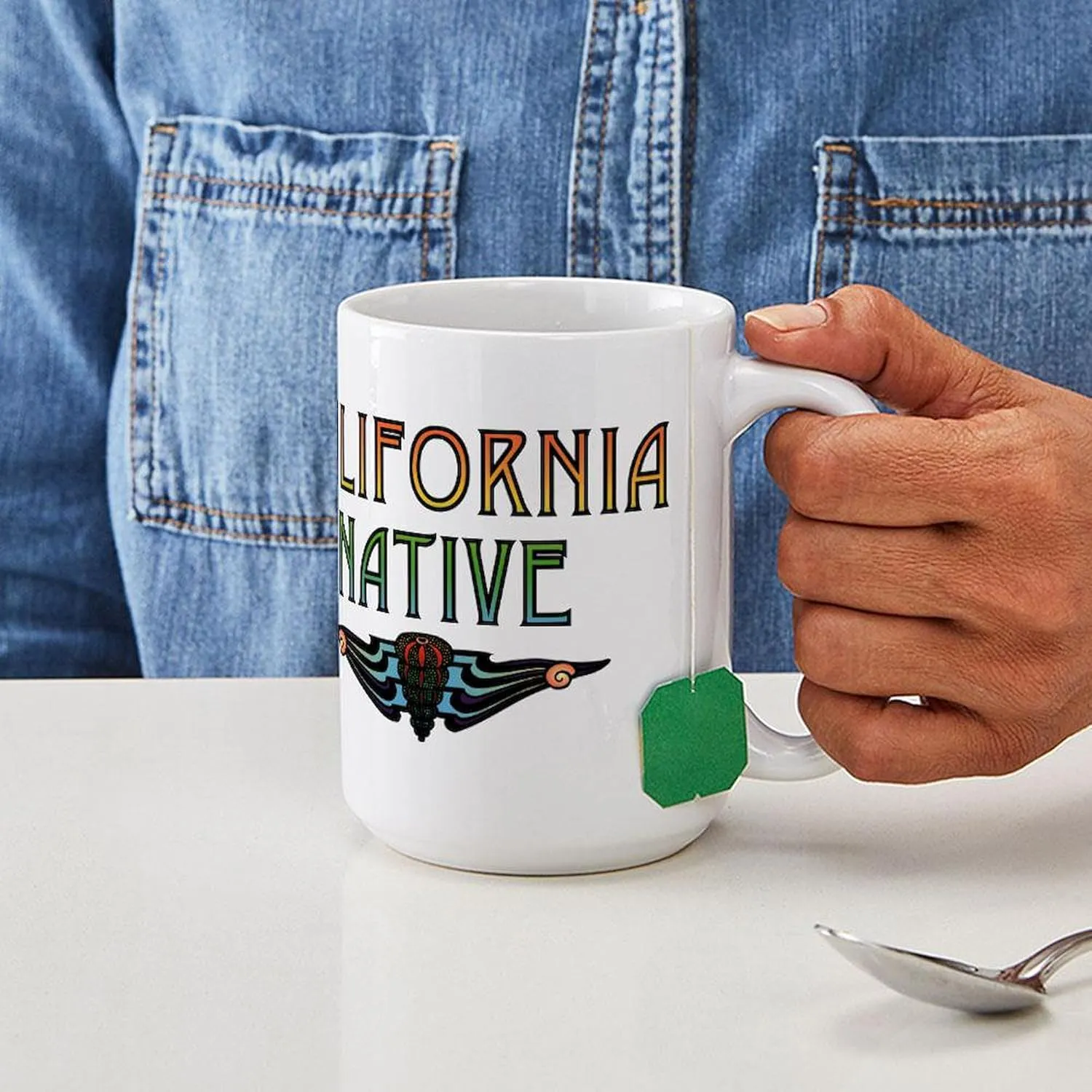CafePress California Native Large Mug 15 oz (444 ml) Ceramic Coffee Mug