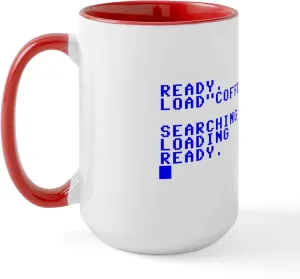 CafePress Commodore 64 Load Coffee Large Mug 15 oz (444 ml) Ceramic Coffee Mug