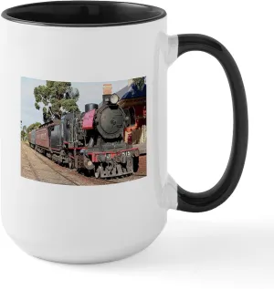 CafePress Goldfields Steam Train Engine Locomotive J515 Mugs 15 oz (444 ml) Ceramic Coffee Mug