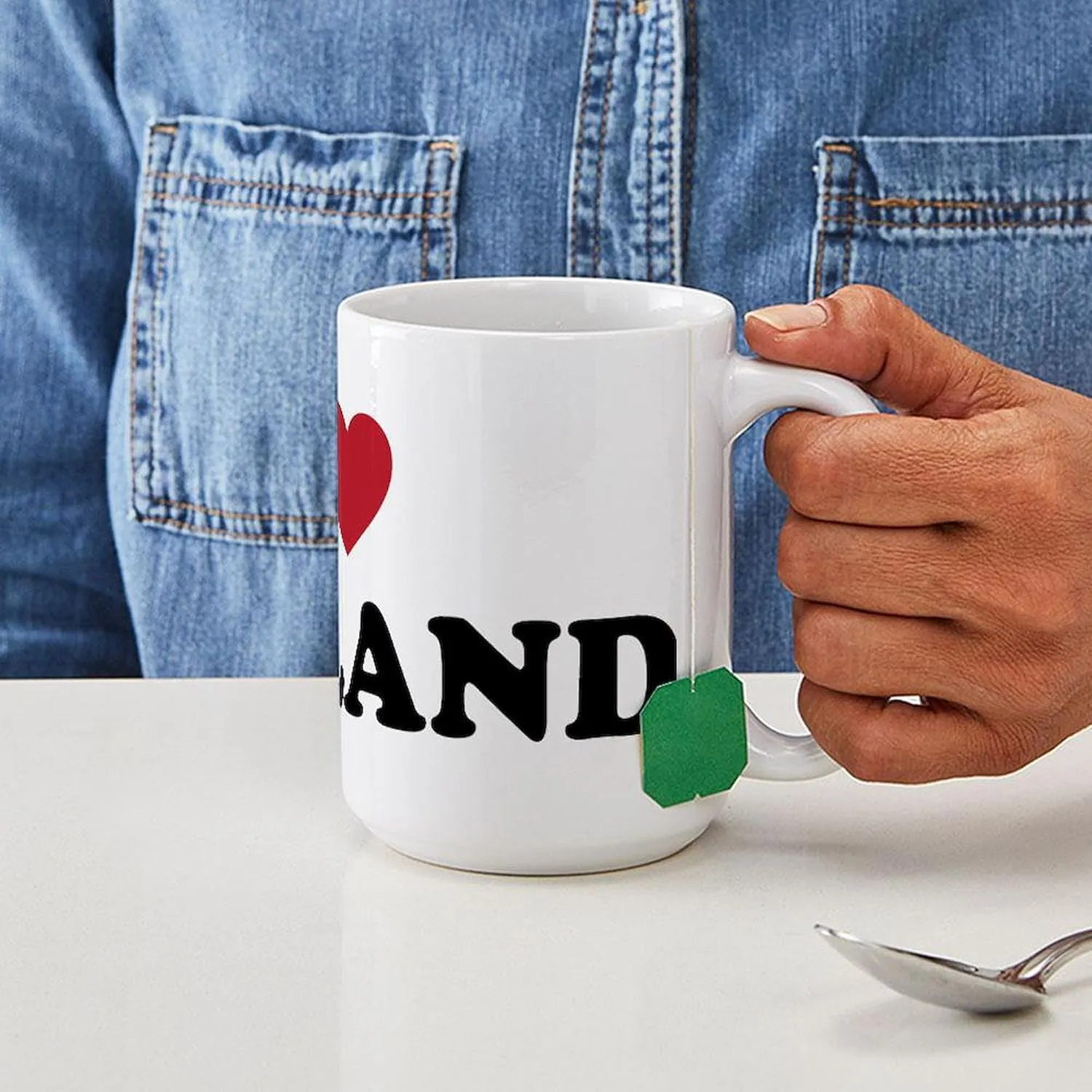 CafePress I Love Oakland California Large Mug 15 oz (444 ml) Ceramic Coffee Mug