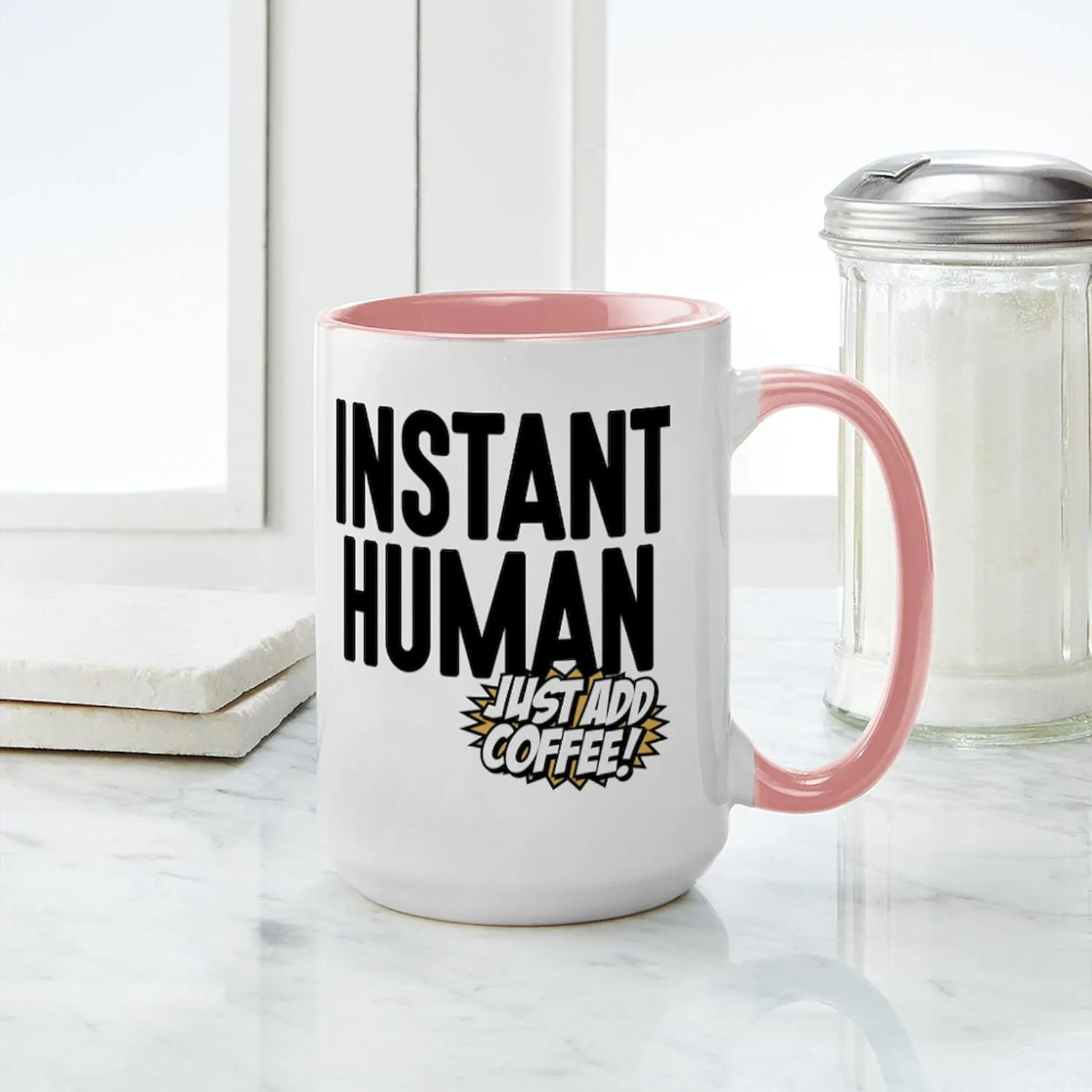 CafePress Instant Human Just Add Coffee 20 Oz Ceramic Mega M 15 oz (444 ml) Ceramic Coffee Mug