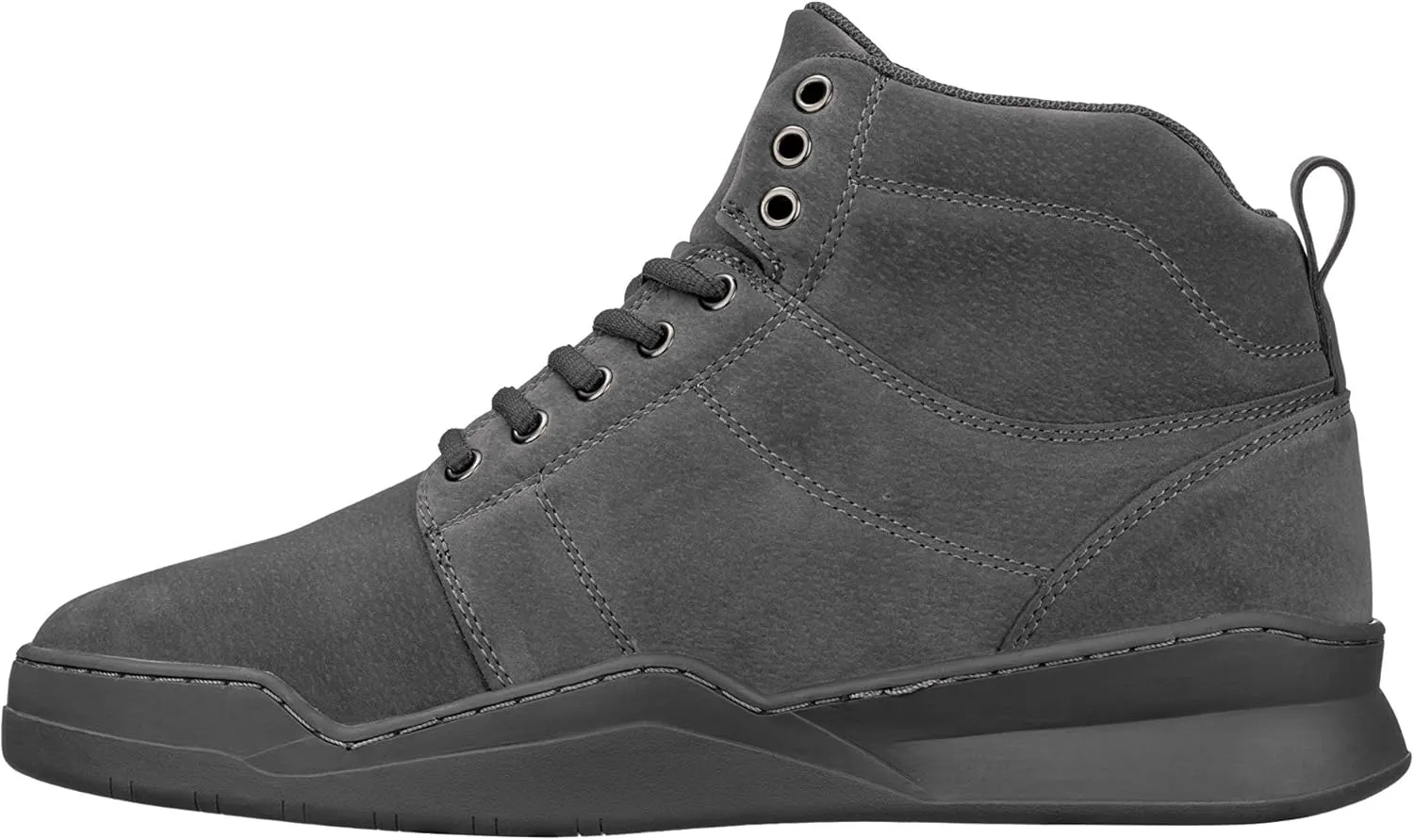 CALTO Men's Invisible Height Increasing Elevator Shoes - Grey Athletic Ankle Top Sneaker Boots - 2.6 Inches Taller - H3122- Size 12 D(M) US