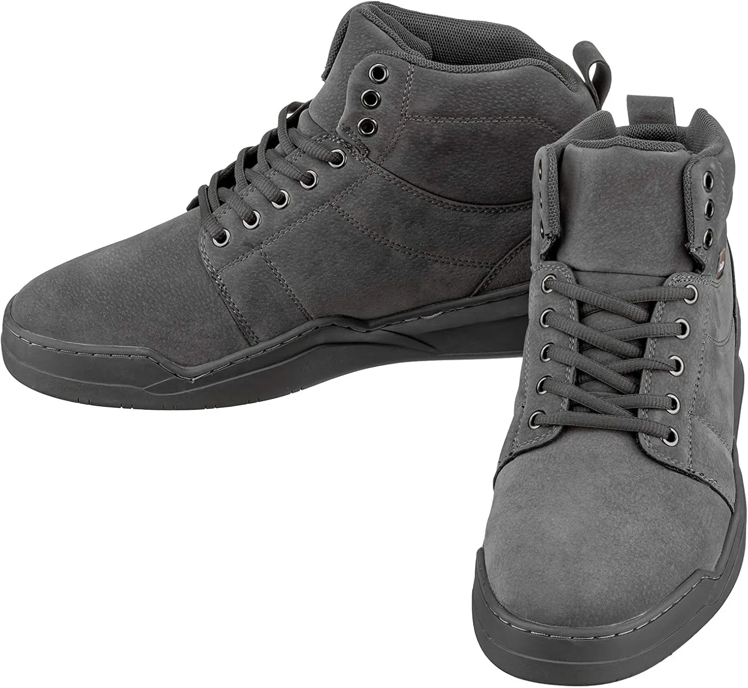 CALTO Men's Invisible Height Increasing Elevator Shoes - Grey Athletic Ankle Top Sneaker Boots - 2.6 Inches Taller - H3122- Size 12 D(M) US