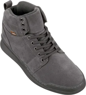 CALTO Men's Invisible Height Increasing Elevator Shoes - Grey Athletic Ankle Top Sneaker Boots - 2.6 Inches Taller - H3122- Size 12 D(M) US