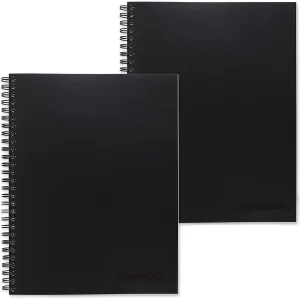 Cambridge Business Notebook, Legal Ruled, 6-1/2" x 9-1/2", Wirebound, Black, 2 Pack (73599)