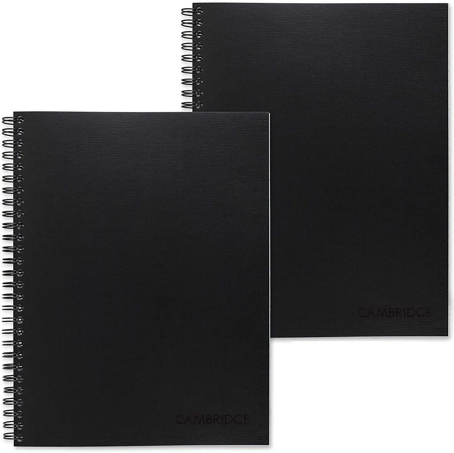 Cambridge Business Notebook, Legal Ruled, 6-1/2" x 9-1/2", Wirebound, Black, 2 Pack (73599)