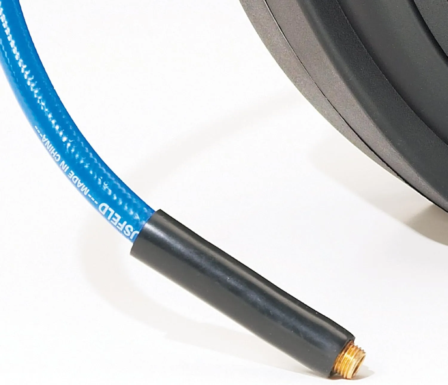 CAMPBELL HAUSFELD 3/8 in. x 50 ft. Enclosed Retractable Hose Reel, Durable PVC, High Volume Air Flow, Air Compressor Hose Reel with Air Hose, Ideal for Professional and Home Use