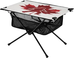 Camping Table Lightweight Portable Folding Table with Mesh Storage Net Bigfoot Maple Leaf Ideal for Camping Hiking Beach Picnic Travel Backyard