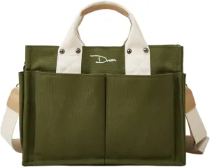 Canvas Tote Bags for Women Large Shoulder Bags Handbags Purse Big Satchel Purses Multi-pocket Handbags Casual Work Bags