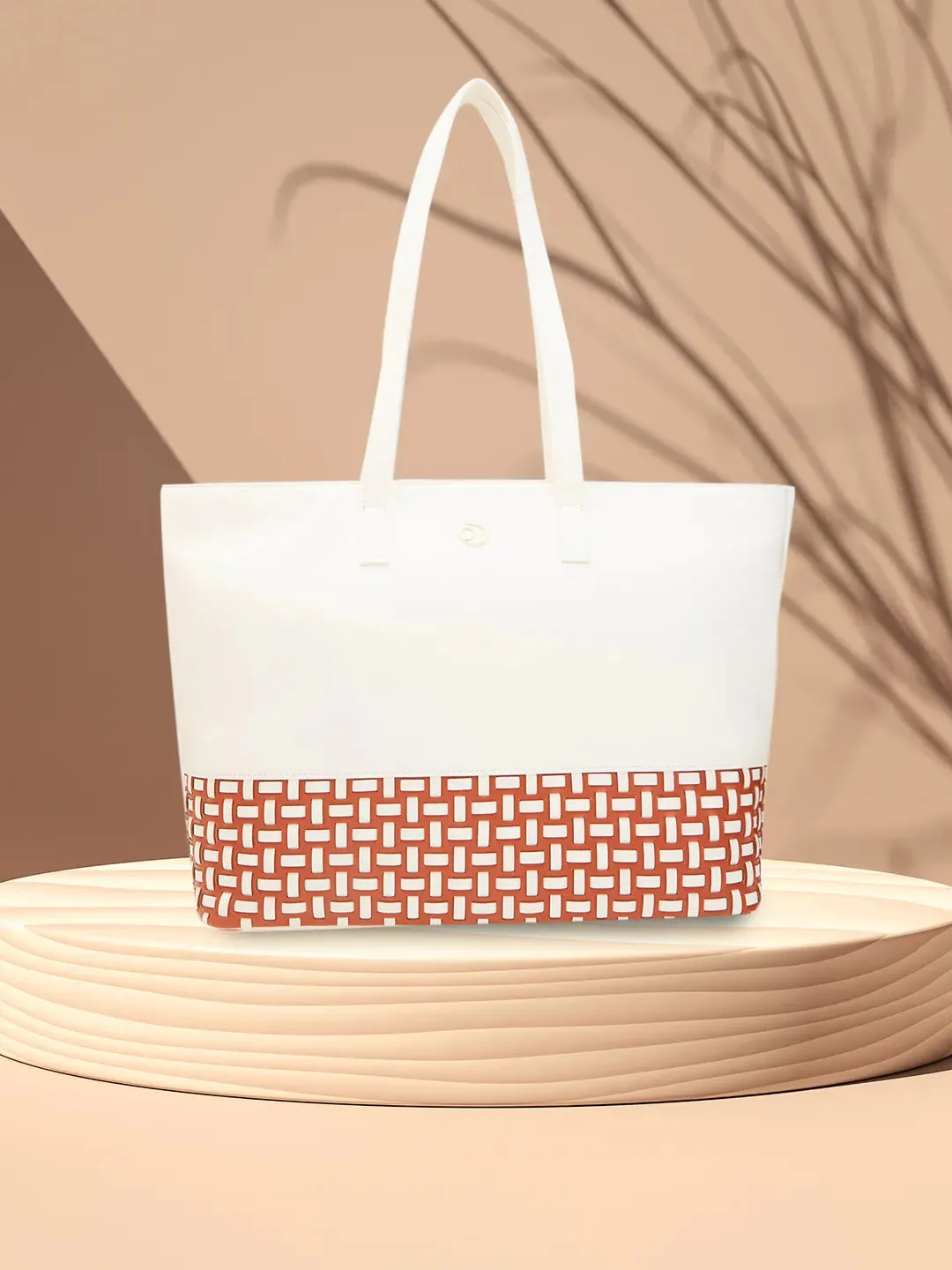 Caprese Zeta Large Vanilla Laptop Tote