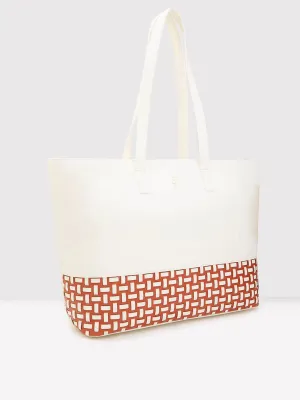 Caprese Zeta Large Vanilla Laptop Tote