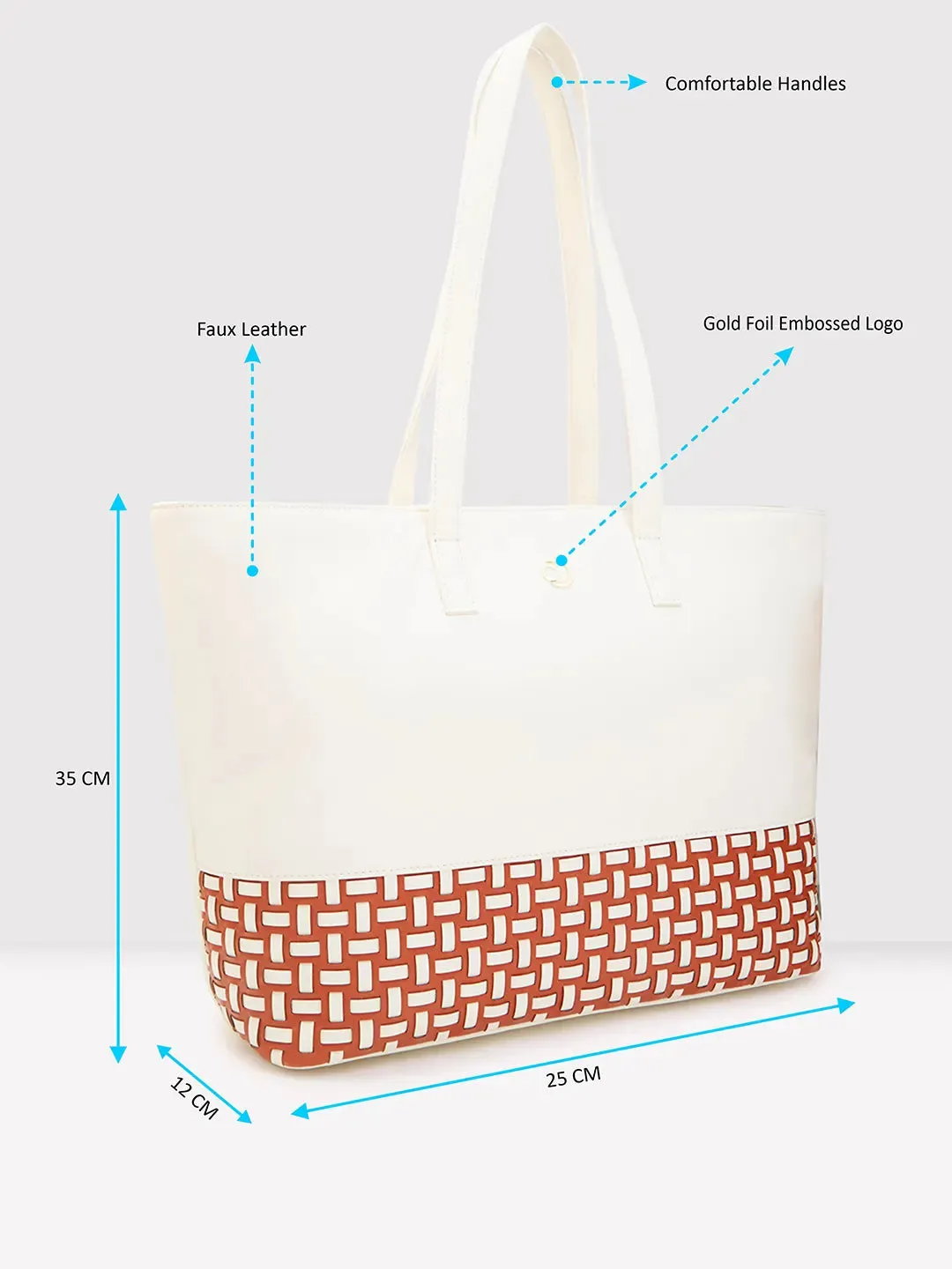 Caprese Zeta Large Vanilla Laptop Tote