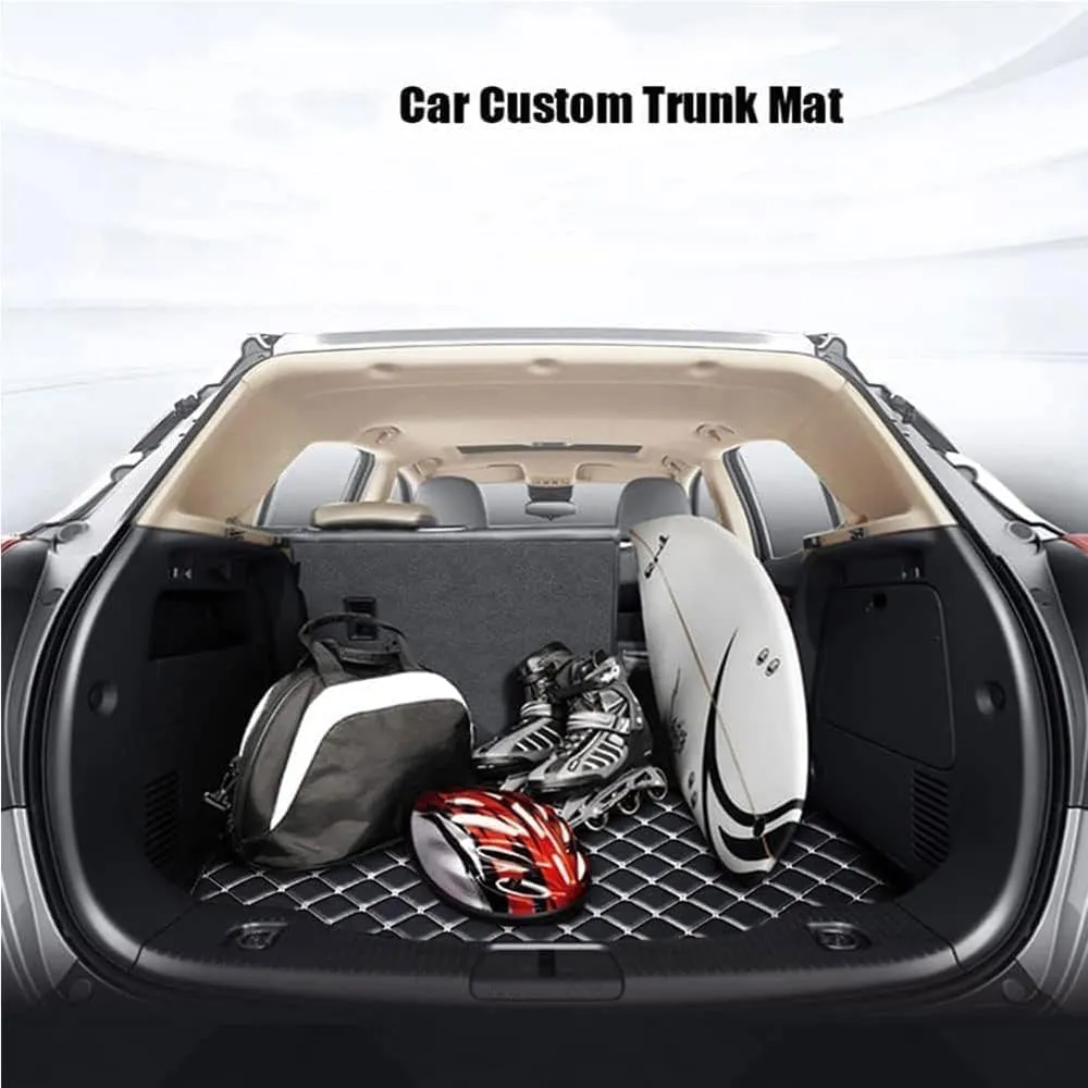 Car Boot Mats, for Mitsubishi Mirage VI Hatchback 2012-2016 Rear Trunk Storage Cargo Anti-Scratch Protector Tray Cover Liner, Auto Accessories,A-Black
