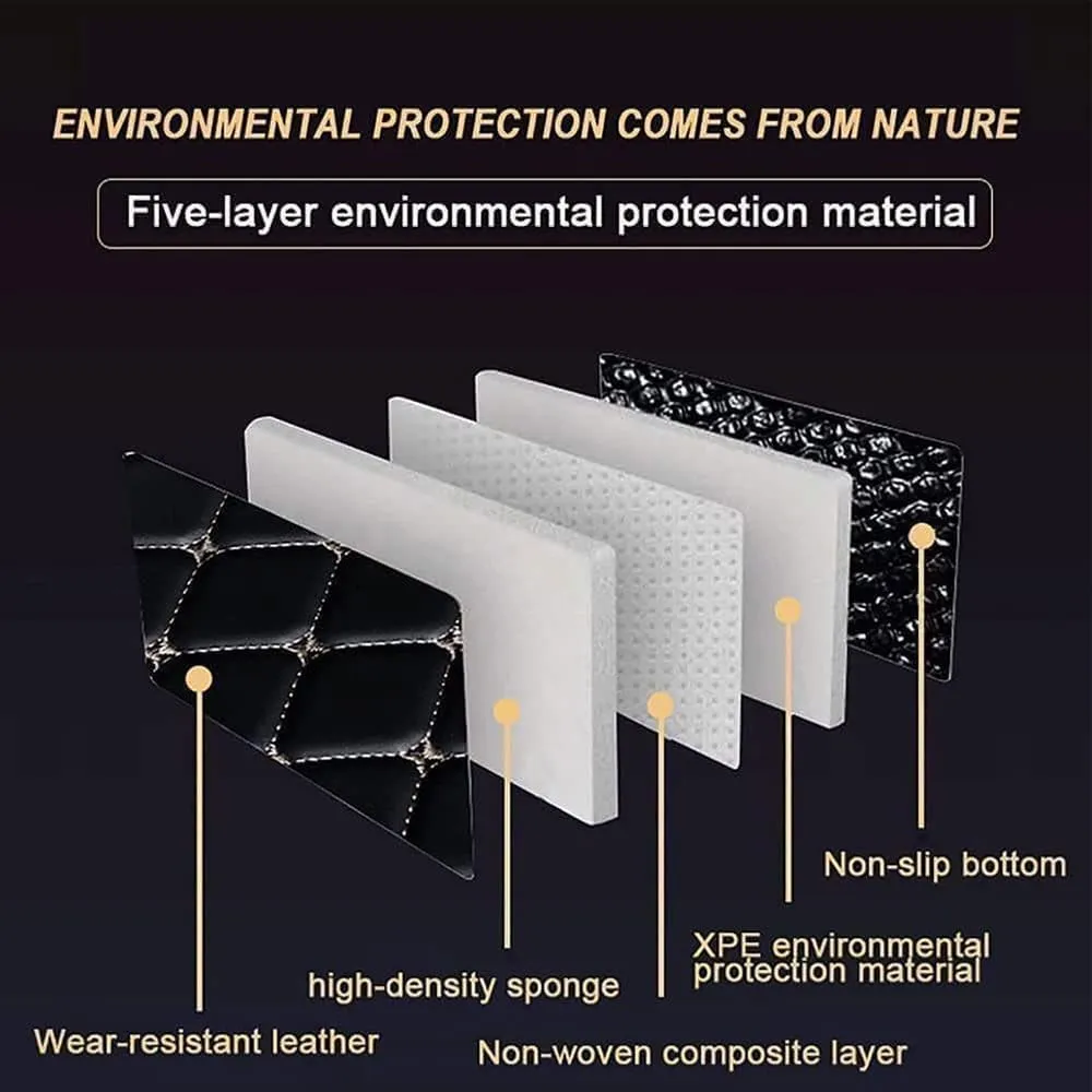 Car Boot Mats, for Mitsubishi Mirage VI Hatchback 2012-2016 Rear Trunk Storage Cargo Anti-Scratch Protector Tray Cover Liner, Auto Accessories,A-Black