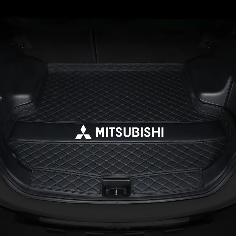 Car Boot Mats, for Mitsubishi Mirage VI Hatchback 2012-2016 Rear Trunk Storage Cargo Anti-Scratch Protector Tray Cover Liner, Auto Accessories,A-Black