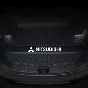 Car Boot Mats, for Mitsubishi Mirage VI Hatchback 2012-2016 Rear Trunk Storage Cargo Anti-Scratch Protector Tray Cover Liner, Auto Accessories,A-Black