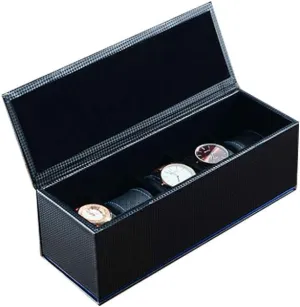 Carbon Fiber Artificial Leather 5 Storage Display Mechanical Watch Watch Packaging Box Collection Box Handmade