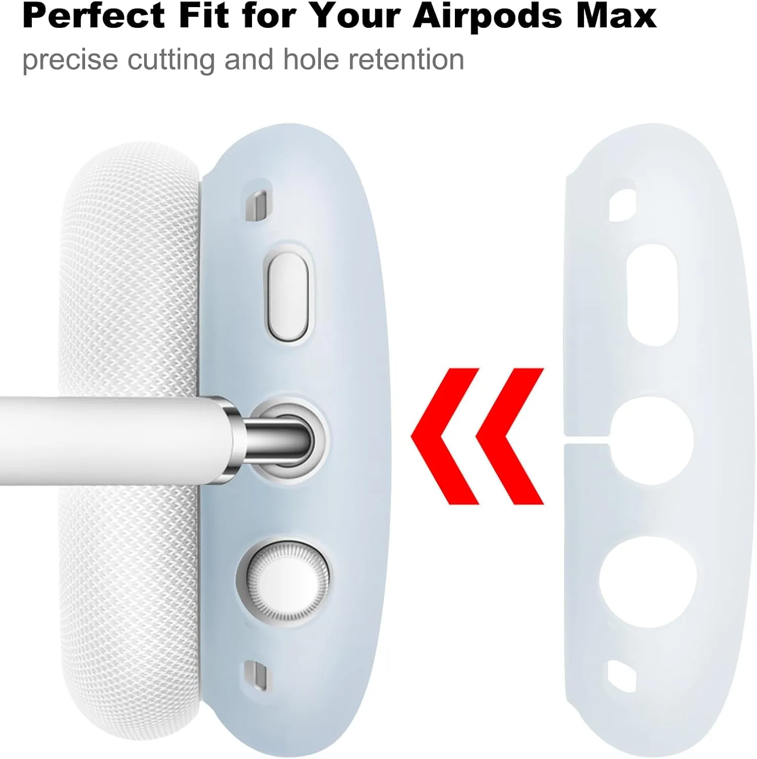 Case for Airpods Max Headphones, Silicone Cover for Apple Airpod Max,Accessories Cases (Jelly Blue)