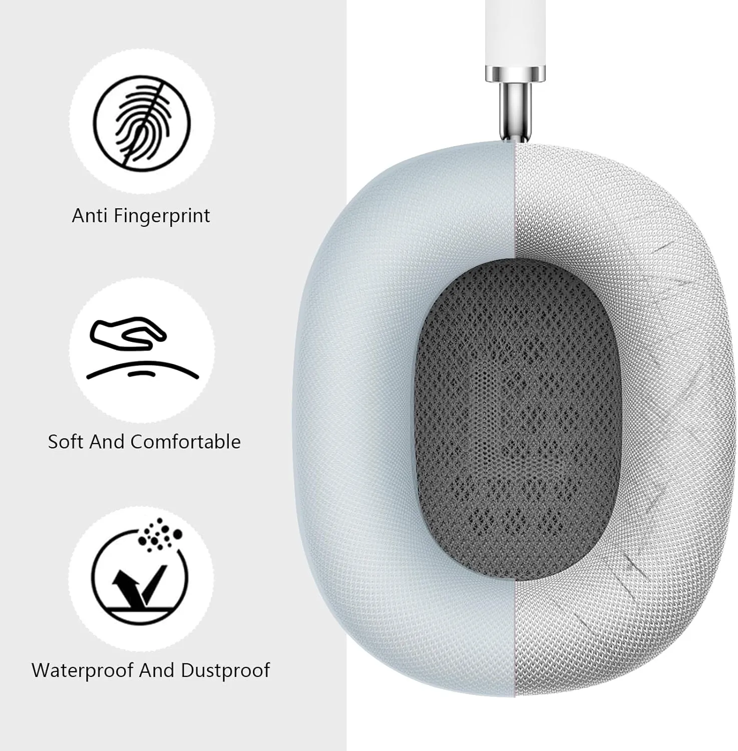 Case for Airpods Max Headphones, Silicone Cover for Apple Airpod Max,Accessories Cases (Jelly Blue)
